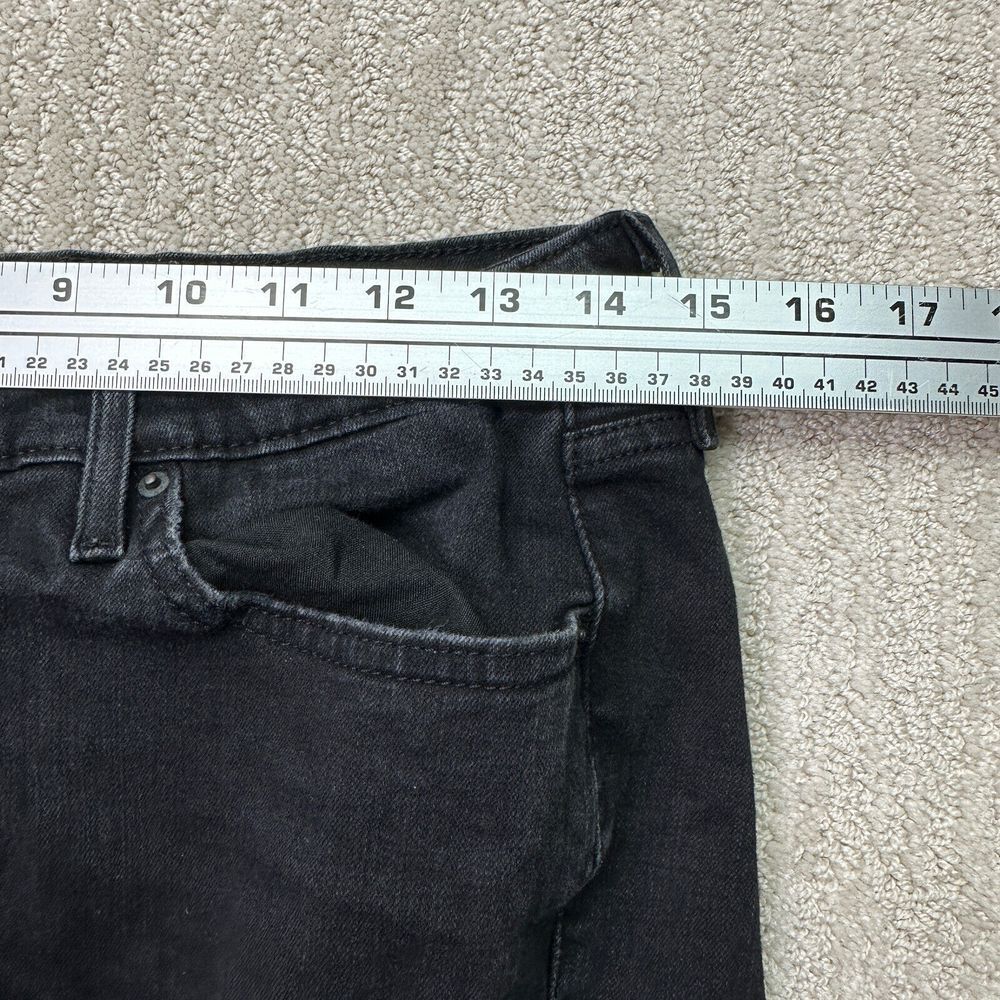 Levis 711 Jeans Women Black Distressed Skinny Slim Mid-Rise Denim Pants Size 30 - Picture 2 of 12